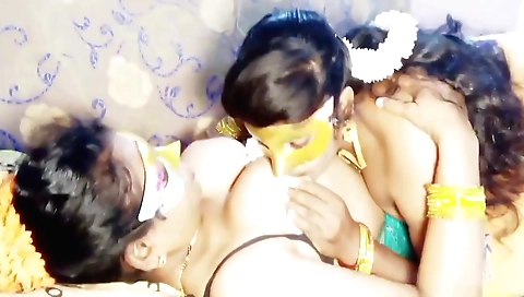 A hot lesbian scene at a hot place with big tits and big boobs