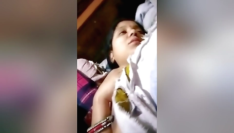 Amateur brunette in a webcam video is fucked by a guy