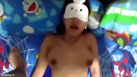 Horny stepsister gets fucked after she is on the bed