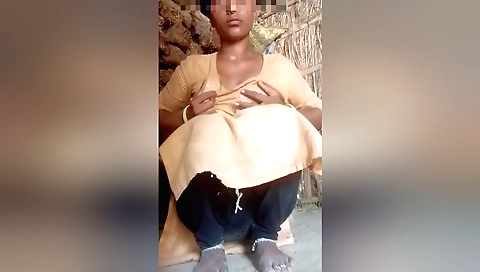 Indian solo female with large boobs and butt in toy