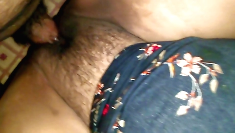 Hairy babe in jeans and a white blouse has her pussy fucked