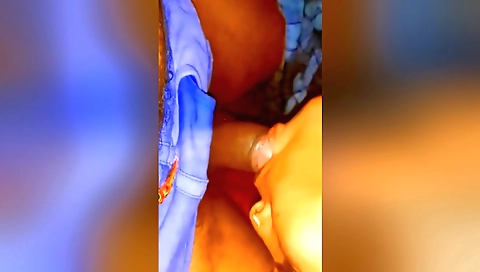 Indian girl is getting her hair painted and giving us a blowjob