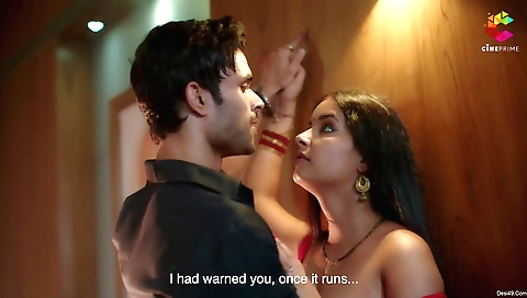 Brunette chick with big tits is making her partner cum