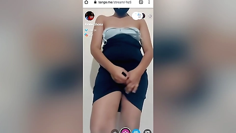 Amateur lesbian movie showing her big tits and pussy