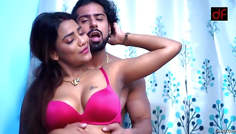 Big tits brunette babe gets her wet pussy fucked by friend