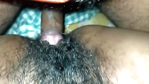 Indian stepdaughter is getting her hairy pussy rammed