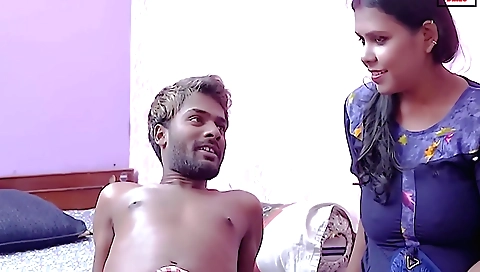 Big-tittied brunette with a nice body is left-hard