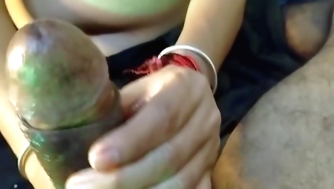 Indian stepdaughter with a small ass suck and finger her pussy