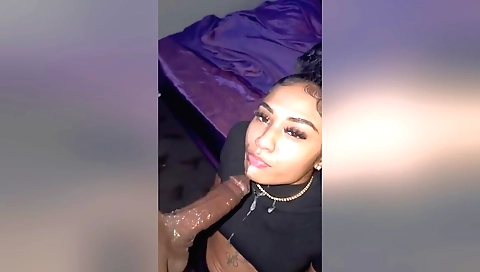 Indian hottie has a facial on her face after pussy sucking