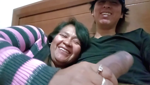 Indian stepmother-in-law does the milk fixer on her daughter