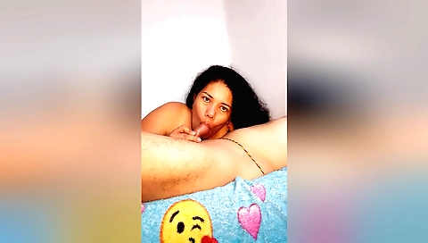 Indian brunette is cumming on me for the first time