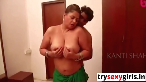 Indian brunette rides big cock with her chubby mate