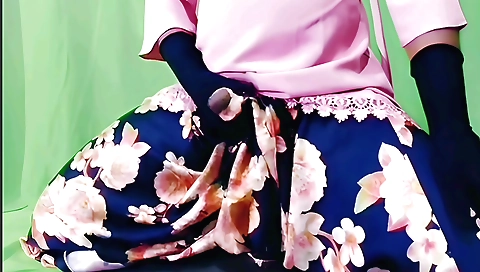 Indian solo female with black mask in a trance state