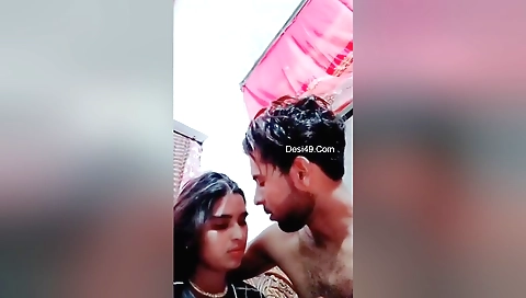 Indian brunette cpl is getting fucked on a webcam video