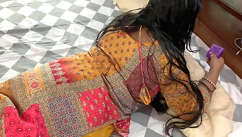 Indian girl with big booty is getting fucked in her pussy