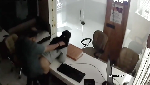 Indian teen sucks her money manager on the desktop