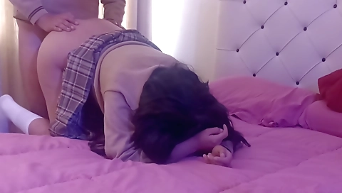 Very busty Indian whore gets creampied by a horny boyfriend