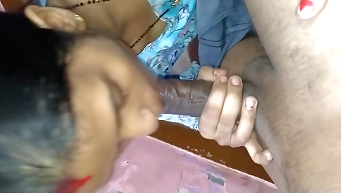 Brunette in red dress and a white blouse in amateur porn vid