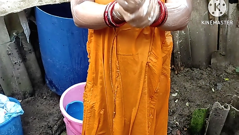 Indian babe is in her bedroom getting wet and naked