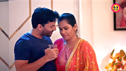 Busty brunette with a round booty devika 1 showing off