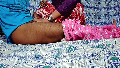 indian milf rides dick with her friend in the jungle