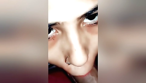 Indian girl gets her mouth raved with a black dick