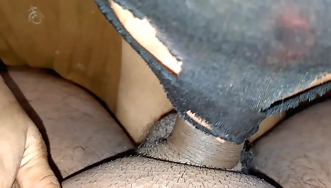 Blonde college teacher handjob and her hairy pussy