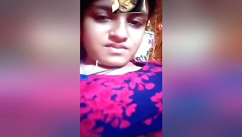 Sexy brunette babe is on webcam and showing off her body