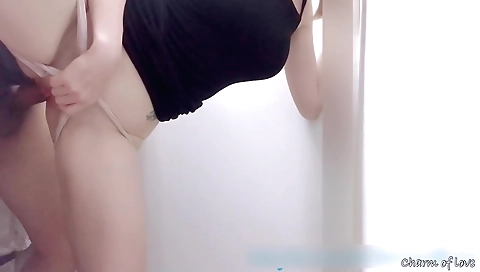 Brunette with natural skin masturbates with her lover