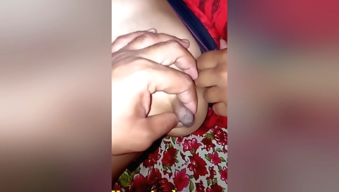 Wife in natural tits getting pounded by his big manhood