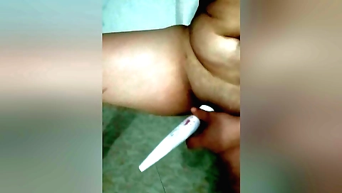 Cute brunette milf shows her natural body to her stepson