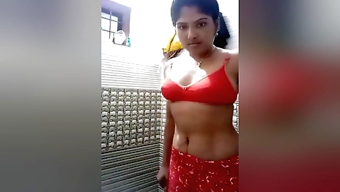 Mallu in a hot solo bathroom scene with a hot shower