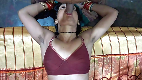 hairy brunette teen xshika sucks her man's cock and gets fucked