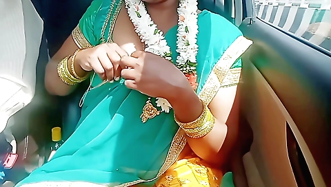 Indian girl and guy get fucked in a sexy car video