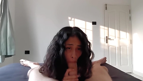 Beautiful brunette milf fucks a horny girl in pussy