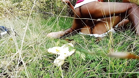 Beautiful brunette gets fucked by a hot man in a dung heap