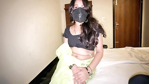 Indian hairy girl sucking on a dick in my homemade porn