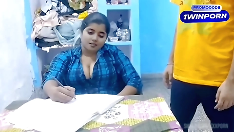 Indian teen 18+ amateur gets her teacher to do her work
