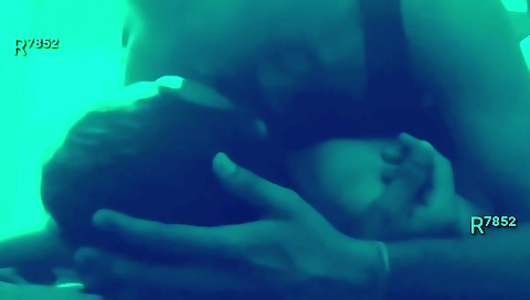 Indian brunette naked in a tight black dress and sexy top