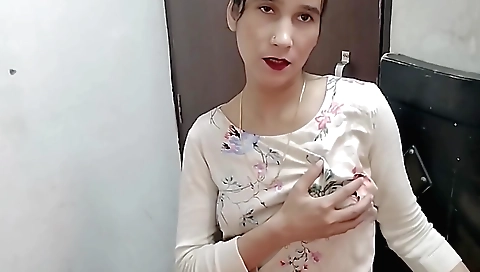 Indian girl in a sexy outfit is in a beautiful mood