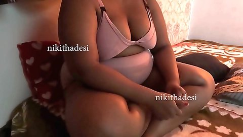 Busty indian chick riding a dick in her ass and booty