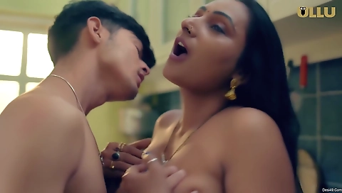 Brunette with big natural boobs with some fun with her man