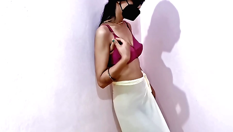 Sexy hot dance with a hot brunette with a sexy body