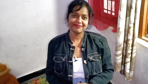 Indian teen in black dress gives a deepthroat blowjob